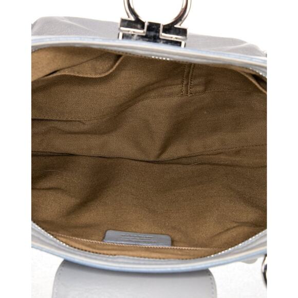 Salvatore Ferragamo Gancini Charm Gathered Leather Tote - Picture 5 of 5